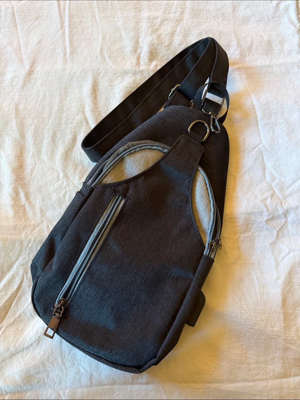 NuPouch Black Crossbody Sling Bag